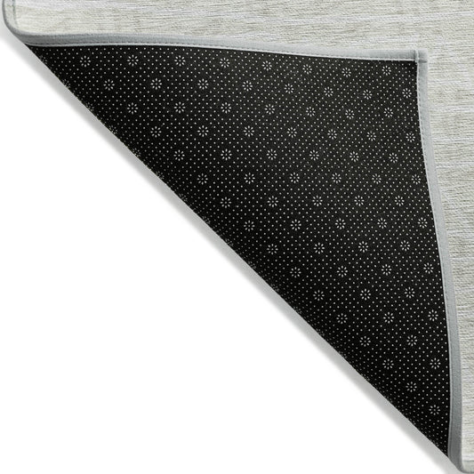 3' X 5' Ivory And Beige Geometric Washable Indoor Outdoor Area Rug